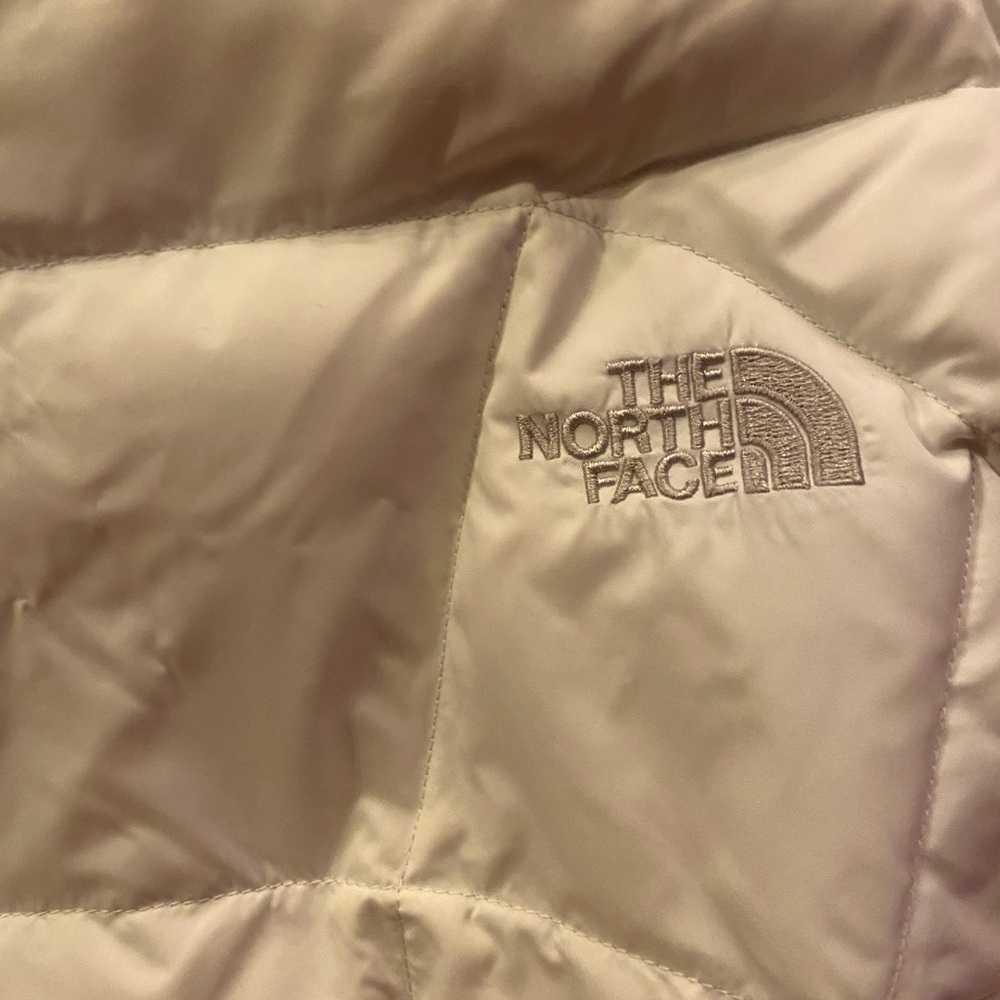 Women's North face 600 series White Hooded Ski Puffer goose down Jacket - Picture 6 of 13